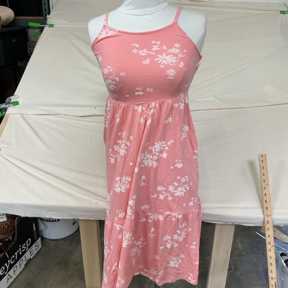 Cat & Jack Peach Floral Dress – Girls Size Medium (8) – NWT 🌸🍑